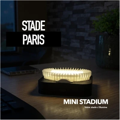 Mini stade lumineux parc des princes région Ile de France Paris PSG souvenirs 100% made in France idée cadeau supporter