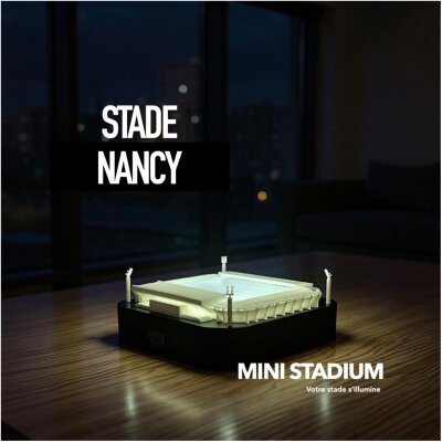 Mini stade lumineux Marcel Picot Nancy Grand Est souvenirs 100% made in France idée cadeau supporter