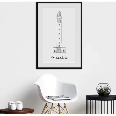 Affiche Bassin d'Arcachon - Phare du Cap Ferret