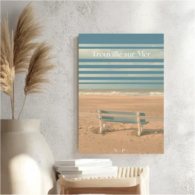 Affiche Trouville Normandie Calvados Nuance Papiers souvenirs 100% made in France souvenir vacances photographie