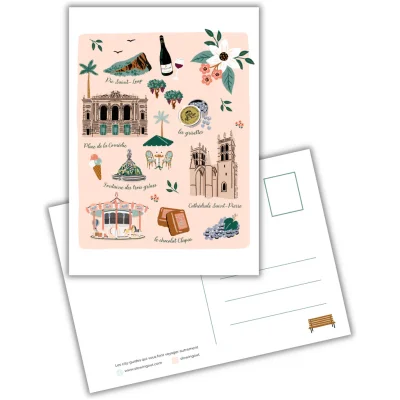 Carte postale Montpellier Occitanie illustration slowing out Amélie Broddes