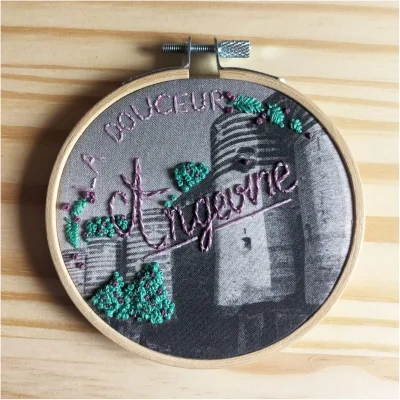Kit de broderie Angers Pays de la Loire Souvenirs 100% made in france idée cadeau loisirs créatifs The comptoir