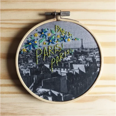 Kit de broderie Paris Ile de France Souvenirs 100% made in france idée cadeau loisirs créatifs The comptoir