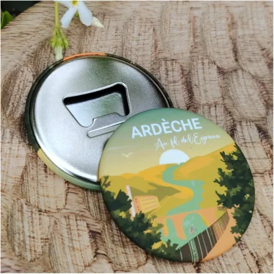 Magnet décapsuleur au fil de l'eyrieux ardèche idée cadeau souvenirs 100% made in france