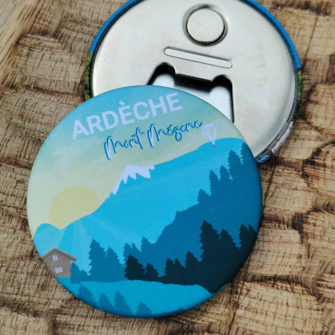 Magnet décapsuleur Mont Mézenc ardèche idée cadeau souvenirs 100% made in france
