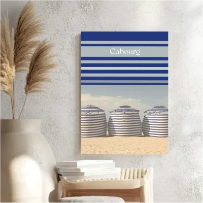 Affiche Cabourg Normandie Calvados Nuance Papiers souvenirs 100% made in France souvenir vacances photographie