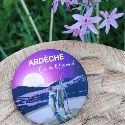 Magnet décapsuleur col de l'escrinet ardèche idée cadeau souvenirs 100% made in france