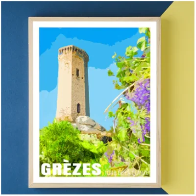 Affiche Auvergne Haute Loire Auvergne colorée idée cadeau déco souvenirs 100% made in France