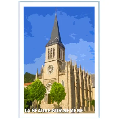Affiche Auvergne Haute Loire Auvergne colorée idée cadeau déco souvenirs 100% made in France