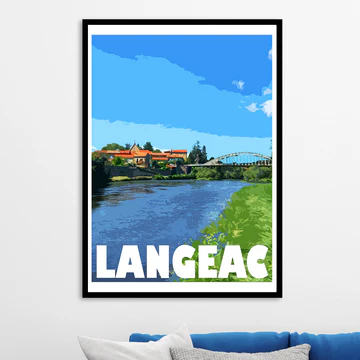 Affiche Auvergne Haute Loire Auvergne colorée idée cadeau déco souvenirs 100% made in France