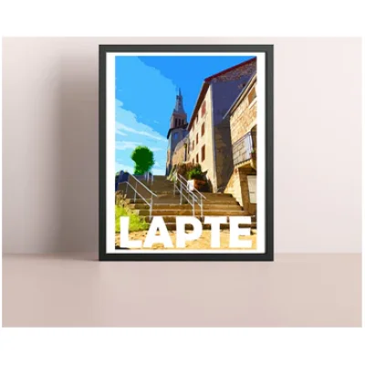 Affiche Auvergne Haute Loire Auvergne colorée idée cadeau déco souvenirs 100% made in France