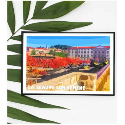 Affiche Auvergne Haute Loire Auvergne colorée idée cadeau déco souvenirs 100% made in France