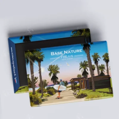 Magnet base nature Fréjus Provence Alpes côte d'Azur illustration graphiste souvenirs 100% made in France idée cadeau