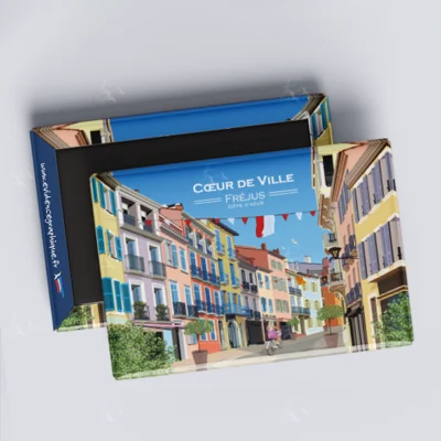Magnet Fréjus Provence Alpes côte d'Azur illustration graphiste souvenirs 100% made in France idée cadeau