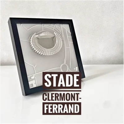 Stade Gabriel Montpied Clermont Ferrand Park 3D Idée cadeau supporter Made in France