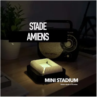 Mini stade lumineux de Amiens Haut de France souvenirs 100% made in France idée cadeau supporter