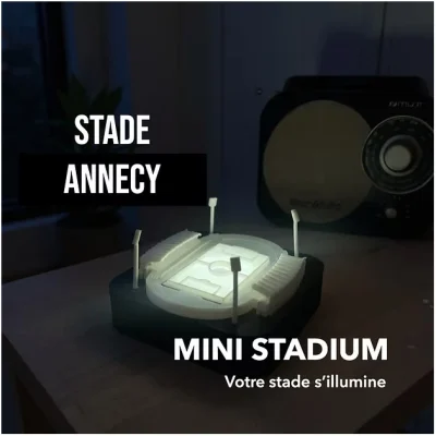 Mini stade lumineux Annecy Auvergne Rhone Alpes souvenirs 100% made in France idée cadeau supporter
