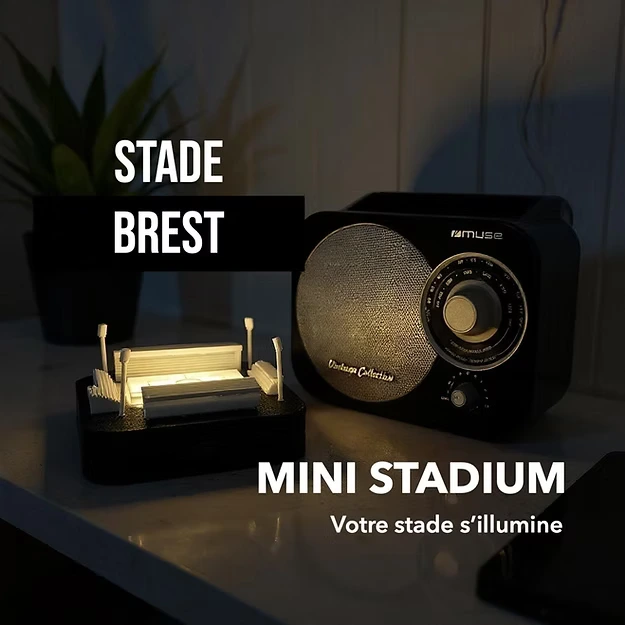 Mini stade lumineux Francis-Le Blé Brest Bretagne souvenirs 100% made in France idée cadeau supporter