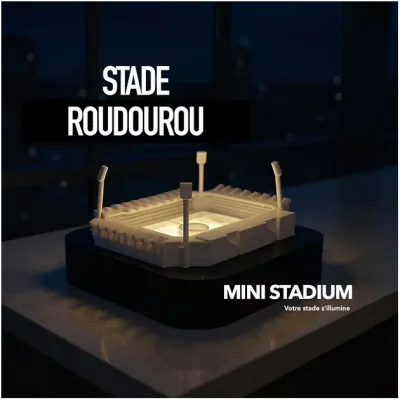 Mini stade lumineux du Roudourou Guingamp Bretagne souvenirs 100% made in France idée cadeau supporter