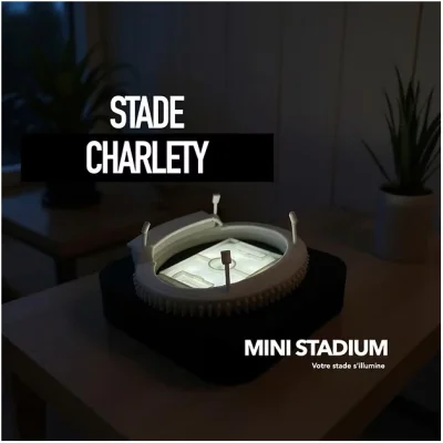 Mini stade lumineux Charléty Paris Ile de France souvenirs 100% made in France idée cadeau supporter