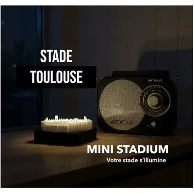 Mini stade lumineux stadium de Toulouse Occitanie souvenirs 100% made in France idée cadeau supporter