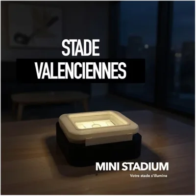 Mini stade lumineux de la licorne Valenciennes haut de France souvenirs 100% made in France idée cadeau supporter