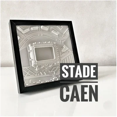 Stade Caen 3D Idée cadeau supporter 100 % Made in France Caennais Stade Malherbe Caen - Michel d'Ornano