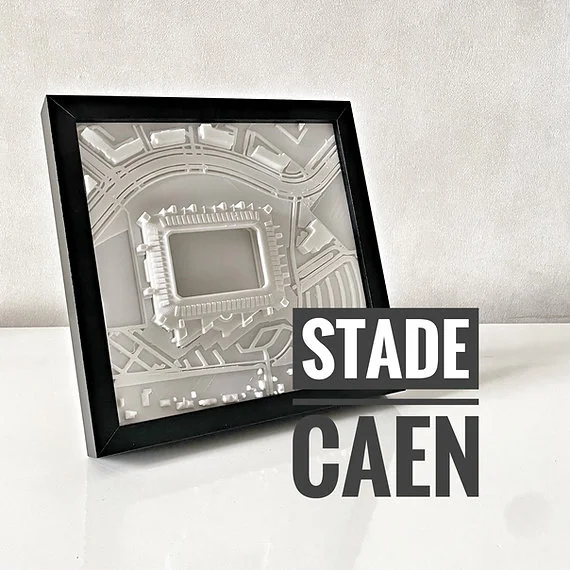 Stade Caen 3D Idée cadeau supporter 100 % Made in France Caennais Stade Malherbe Caen - Michel d'Ornano