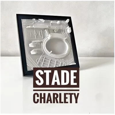 Stade Charléty Paris 3D Idée cadeau supporter Made in France
