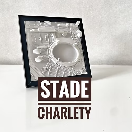 Stade Charléty Paris 3D Idée cadeau supporter Made in France