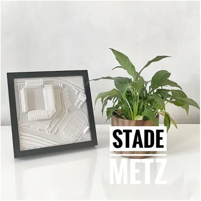 Stade Metz 3D Saint Symphorien Idée cadeau supporter Made in France