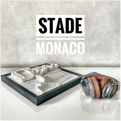 Stade Monaco 3D Louis II Idée cadeau supporter Made in France