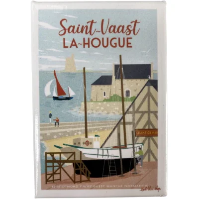 Magnet Saint-Vaast-la-hougue Manche Cotentin Normandie souvenirs 100% Made in France