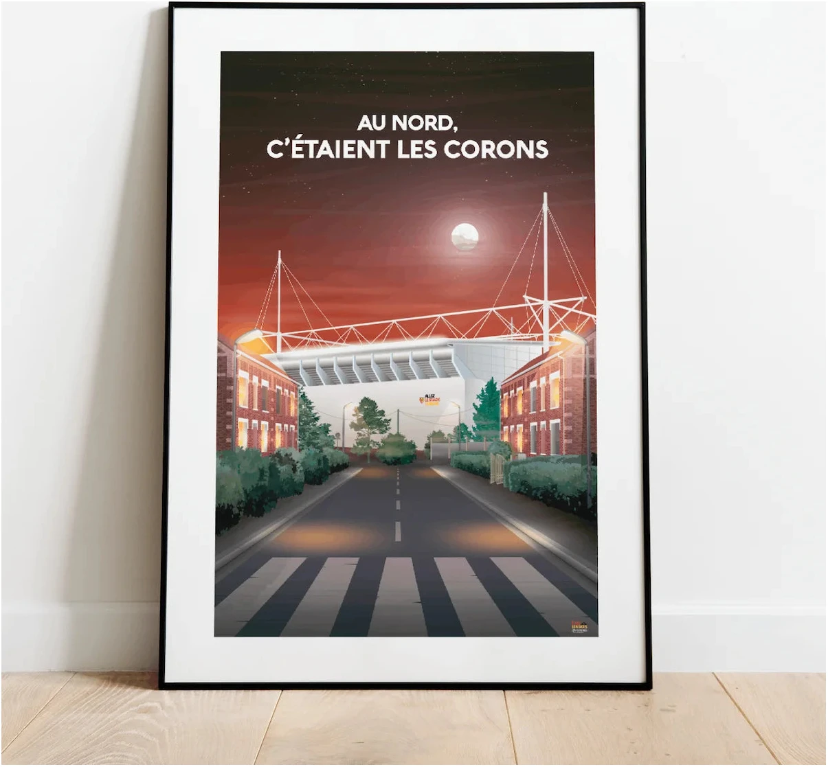 Affiche RC Lens les corons football idée cadeau supporter fan football idée cadeau souvenirs 100% made in france l'afficheur français