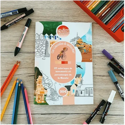 carnet coloriage Personnages Monuments Manche Normandie Minute papillon SOUVENIRS 100% Made in France