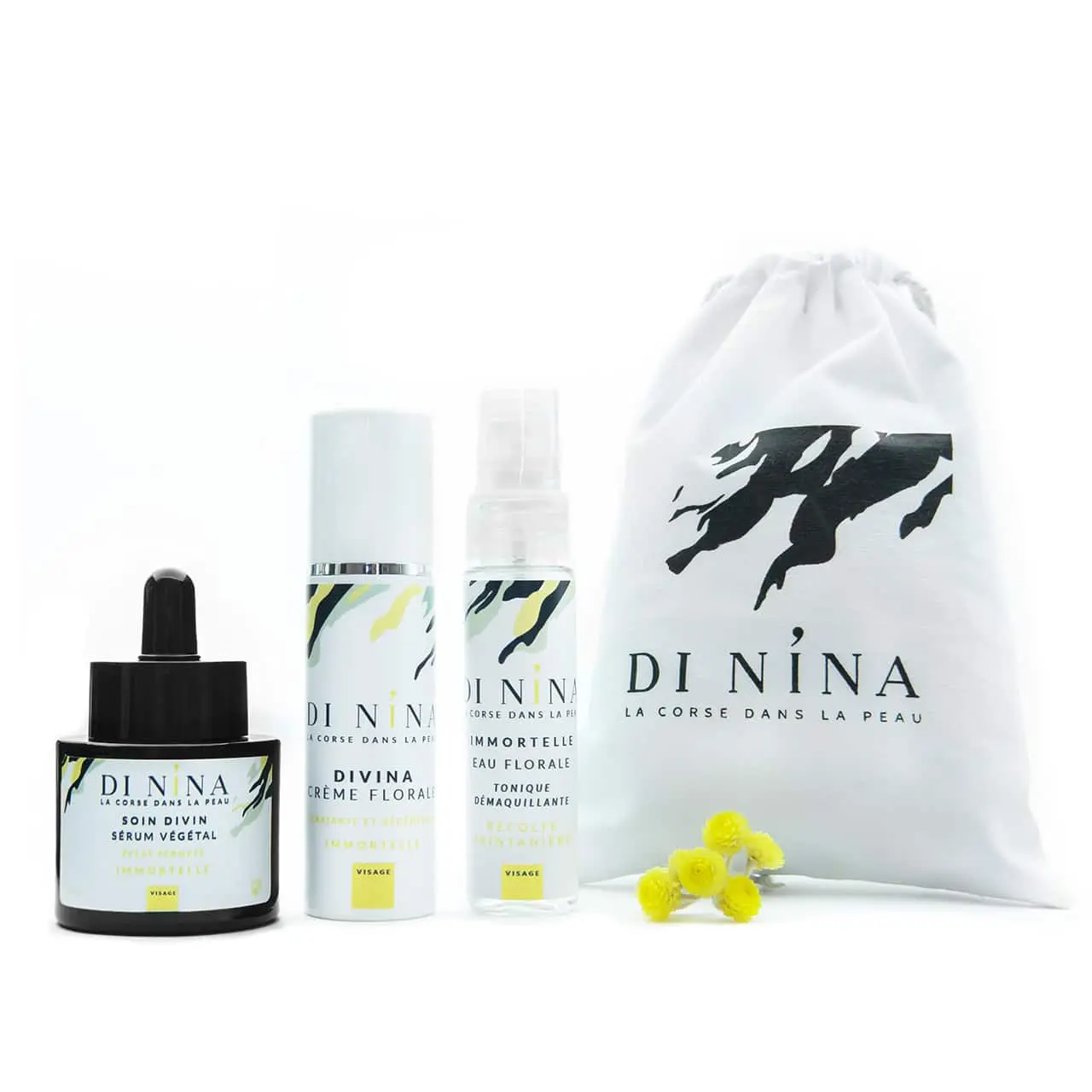 coffret visage Immortelle divine Cosmétiques DI NINA Corse Souvenirs 100% made in France