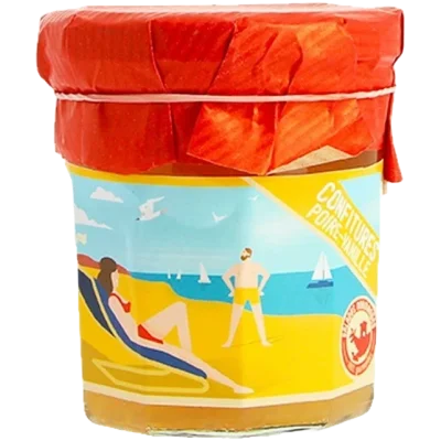 Confiture poire vanille plage normande tatasse idée cadeau souvenirs normandie souvenir 100% made in france