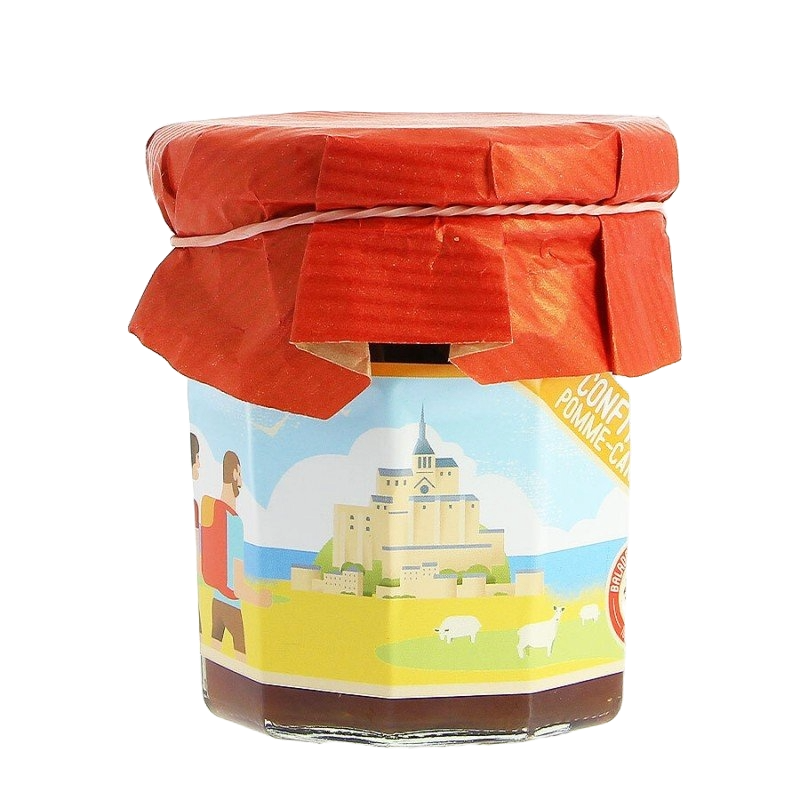 Confiture pomme caramel Mont Saint Michel Tatasse souvenirs Normandie Idée cadeau souvenir souvenirs 100% made in France Normandie