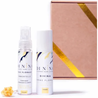 crème florale hydrante apaisante fleur d'immortelle cosmétiques DI NINA Corse 100% made in France souvenirs