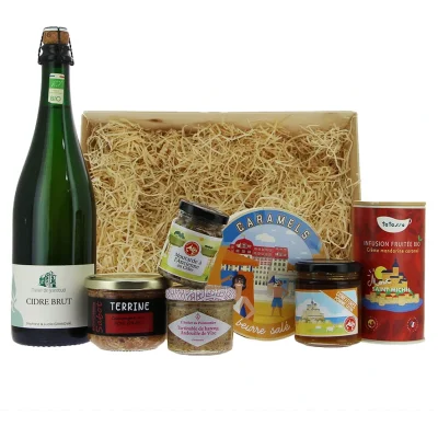 Grand panier gourmand Tatasse Made in Calvados produits régionaux normands souvenirs 100% made in france