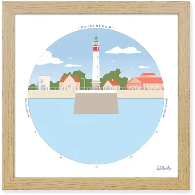 Horloge des marées Ouistreham Calvados Normandie L'oeil bleu SOUVENIRS 100% Made in France