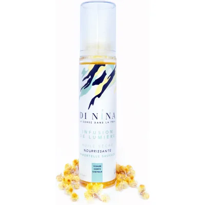 huile sèche fleur d'immortelle Di Nina cosmétiques corse Souvenirs 100% Made in France