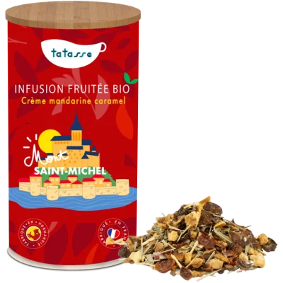 Infusion mandarine crème Mont Saint Michel Tatasse Made in Calvados souvenirs 100§% made in France Normandie