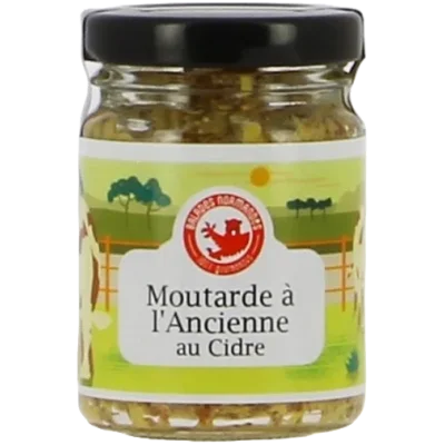 Moutarde à l'ancienne au cidre tatasse idée cadeau souvenir souvenirs 100% made in France Normandie