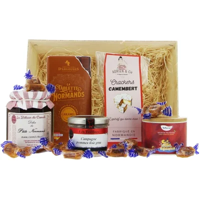 Petit panier gourmand Tatasse Made in Calvados produits régionaux normands souvenirs 100% made in france