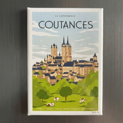 Magnet Coutances Manche Normandie souvenirs souvenir 100% Made in France L'oeil bleu