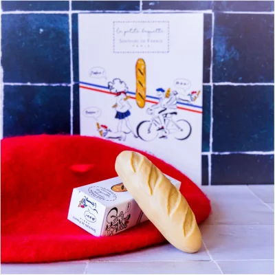Savonnette savon baguette pain france idée cadeau senteurs de France idées cadeaux 100% made in France souvenir souvenirs touriste french touch savon