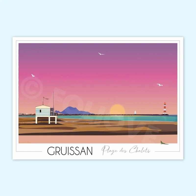 Affiche de Gruissan – Plage des Chalets - Imagen 2