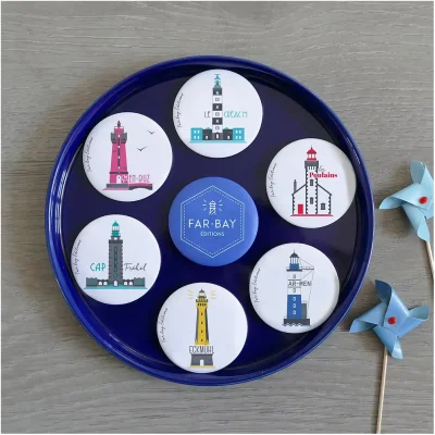 Magnet frigo Phares bretons bretagne Ouessant Morbihan Ille-et-Vilaine Finistère Idée cadeau 100% Made in France