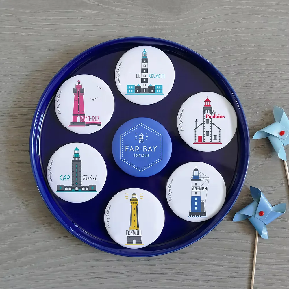 Magnet frigo Phares bretons bretagne Ouessant Morbihan Ille-et-Vilaine Finistère Idée cadeau 100% Made in France
